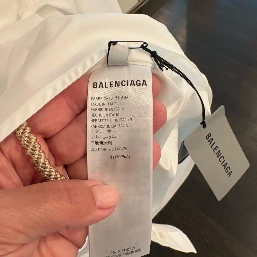 Balenciaga Knotted Cuff Blouse NWT - Picture 7 of 13